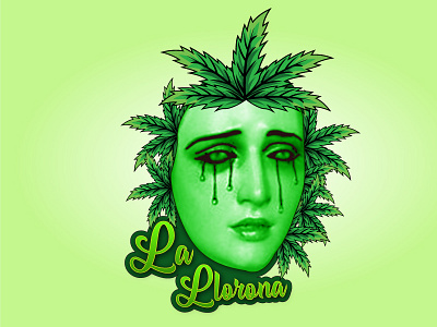 Cannabis logo branding design illustration logo vector