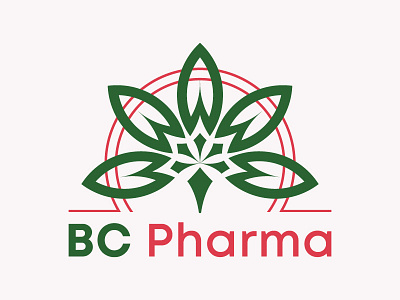 BC pharma branding design illustration logo vector