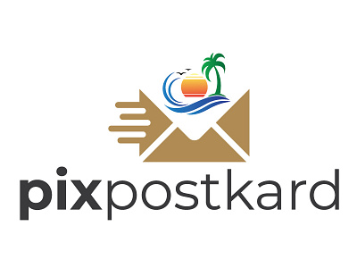 Logo branding design flat icon illustration logo minimal postcard vector