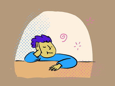 Having a snooze daydream illustration sleep snooze wonder