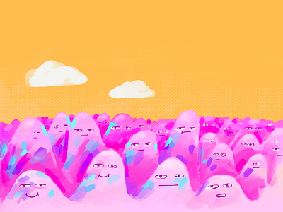All Happy Faces faces finger finger faces happy hills huh meh pink popping out what