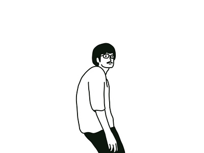 new normal stance art blackandwhite digital drawing line lineart people