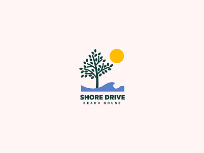 Shore Drive Beach House beach house icon design logo logodesign pictogram summer