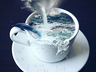 Storm in a teacup graphics photomontage photoshop teacup