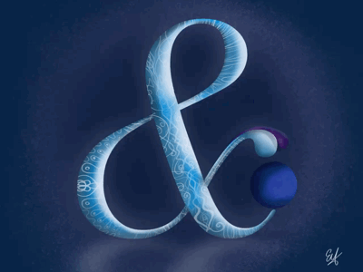 Ampersand animation frames paintings typeface videos