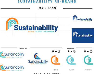 Sustainability branding branding icon logo typography vector