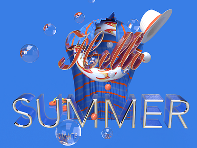 Hello Summer 3d 3d art 3d modeling abstract art graphics