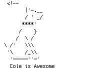 cole as ascii art