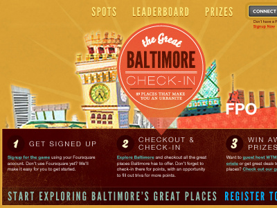 Great Baltimore Check-In baltimore foursquare nostalgia photoshop