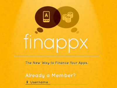 finappx - app investment and idea exchange comp icon logo startup typography