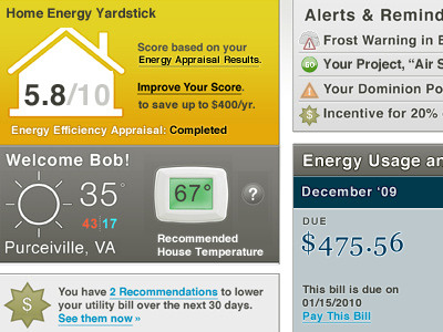 Mint.com for your energy comp dashboard gradients startup