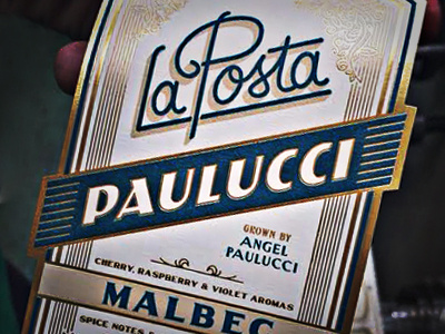 Paulucci Label die cut gold foil label package wine