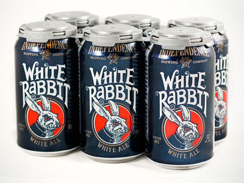 Independence White Rabbit beer independence white rabbit white ale can package design cans