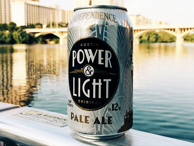Powerandlight art deco beer cans design independence packaging power light