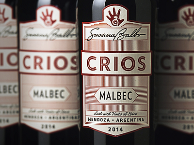 Crios Malbec label packaging wine