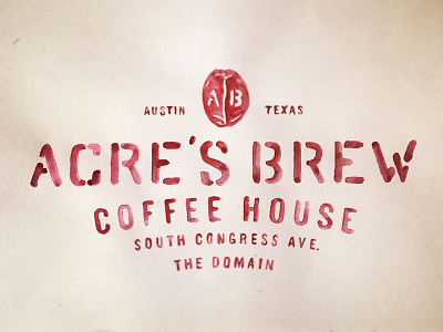 Acres Brew branding handletter type typography watercolor