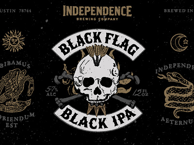 Black Flag beer can independence package design