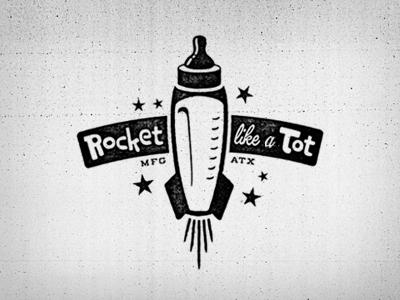 Rocket Like A Tot apparel baby design illustration kids logo product