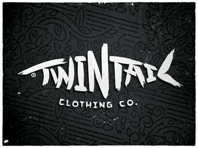 Twintail Clothing Co apparel bonefish clothing fish hand drawn logo pattern type