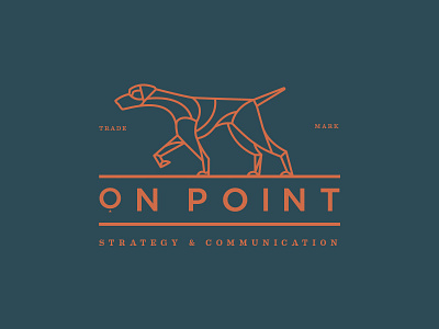 On Point Logo dog german shorthaired pointer gsp icon illustration logo on point wordmark