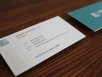 Locke business cards have arrived blue branding business card dots identity letter press stationery