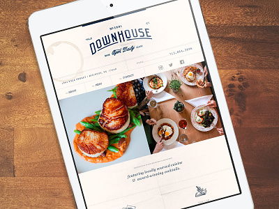 Downhouse bar coffee darwin houston interface responsive restaurant ui ux web