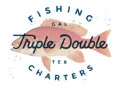 Triple Double branding fishing guidelines hand writing logo style sheet texas typography