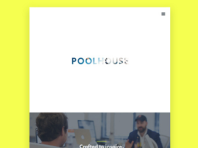 Poolhouse Teaser fluid homepage responsive teaser web design wip