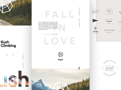 Fall in Love assets brand story branding climbing logo presentation