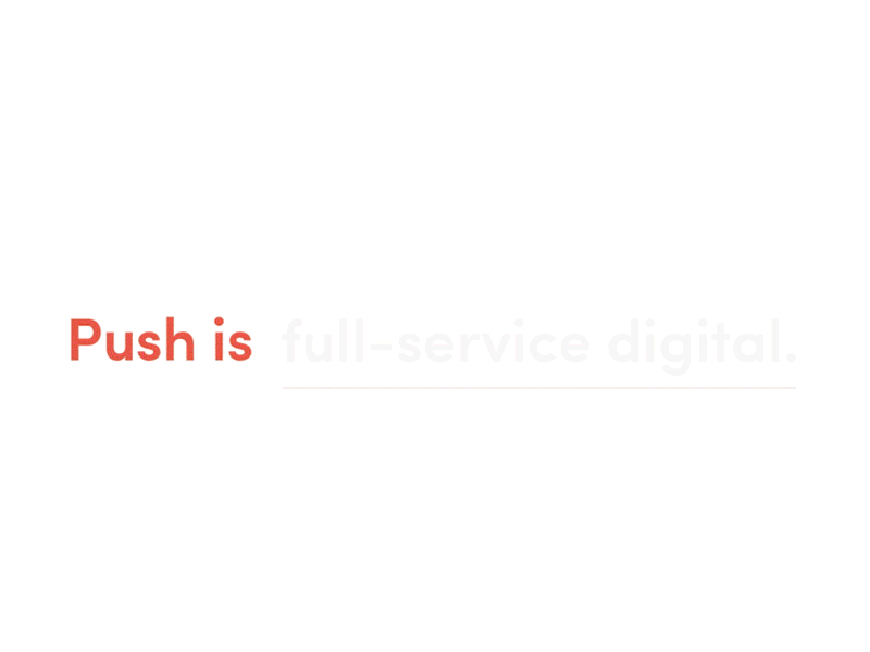 Push is... about agency animation fun gif hand mobile social video web