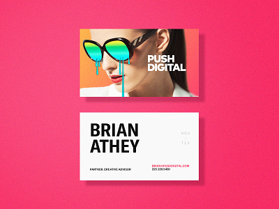 Networking branding business cards identity push digital stationery
