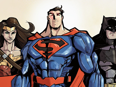 Justice League (FULL SIZE ATTACHED) batman comic book dc illustration ipad pro procreate superman wonder woman