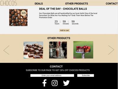Chocos chocolate design ui ux