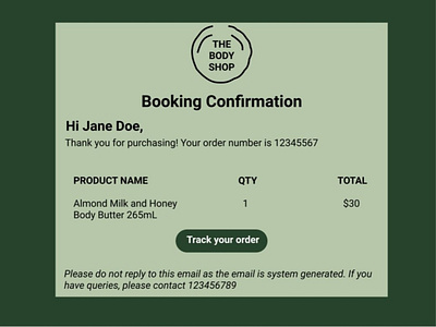 Email Receipt #DailyUI #017