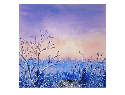 Winter watercolor