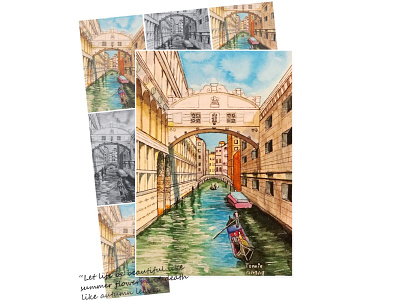 See you in Venice watercolor