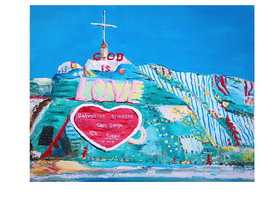 Salvation Mountain oil paint