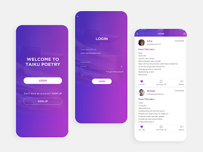 Poetry app app illustration ui ux