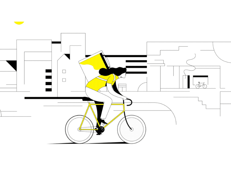 Keatz.com - Bike loop animation design design agency explainer explainer videos food gif illustration loop motion graphic vector