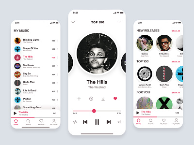 Music App Concept app audio design ios mobile music player ui uiux ux