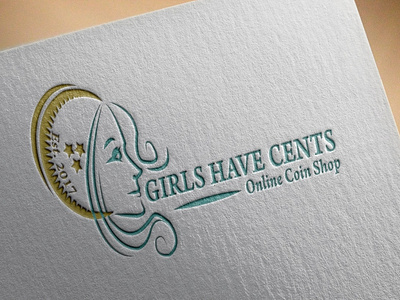 women coin shop logo