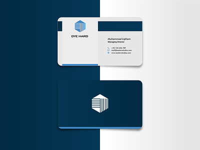 Dye Hard brandmark businesscard minimalistic vector