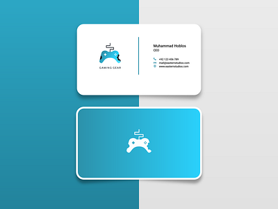 Gaming Gear businesscard design minimalistic vector