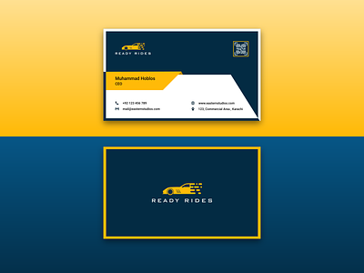 READY RIDES businesscard design logo minimalistic negative space logo pictorial mark vector