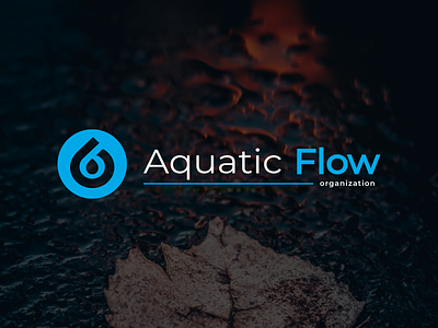 Aquatic Flow brandmark design logo minimalistic negative space logo pictorial mark vector