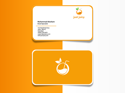 Just Juicy branding brandmark business card design illustration logo minimalistic negative space logo stationary vector