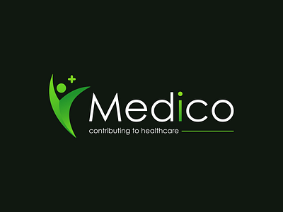 Medico brandmark design logo medical logo minimalistic pharmaceutical pictorial mark typography vector