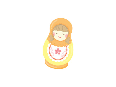 matryoshka icon illustration logo vector