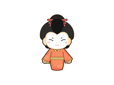 kimono design icon illustration vector