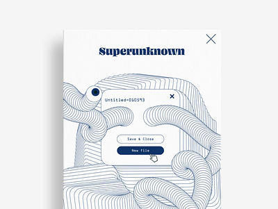 Superunknown branding graphic design illustration ui